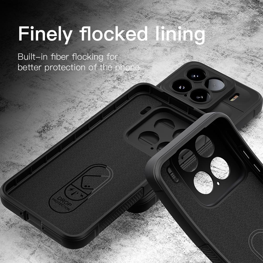 KEYSION Shockproof Matte Case for Xiaomi 15 5G 15 Pro Anti-skid Soft Silicone Phone Back Cover for Xiaomi 15 Pro 5G
