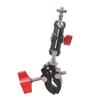Adjustable 1/4inch Threaded Ball Mounting Arm Heavy Duty Iron Clamp Rotatable Metal Clamp for Mobile Phone Monitor Video