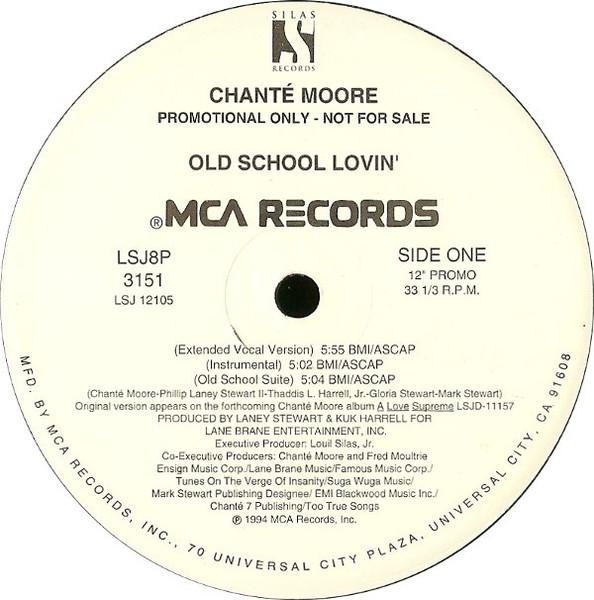 

12-дюймовая пластинка CHANTE MOORE Old School Lovin LSJ8P3151PROMO MCA 1994 US Rap HipHopRB Б/у