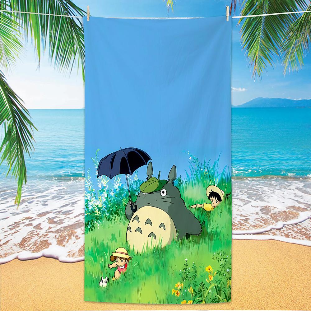 Send Cartoon Animation Chinchilla Beach Towel Microfiber Digital Printing Quick-Drying Beach Towel 120x60 (kids)