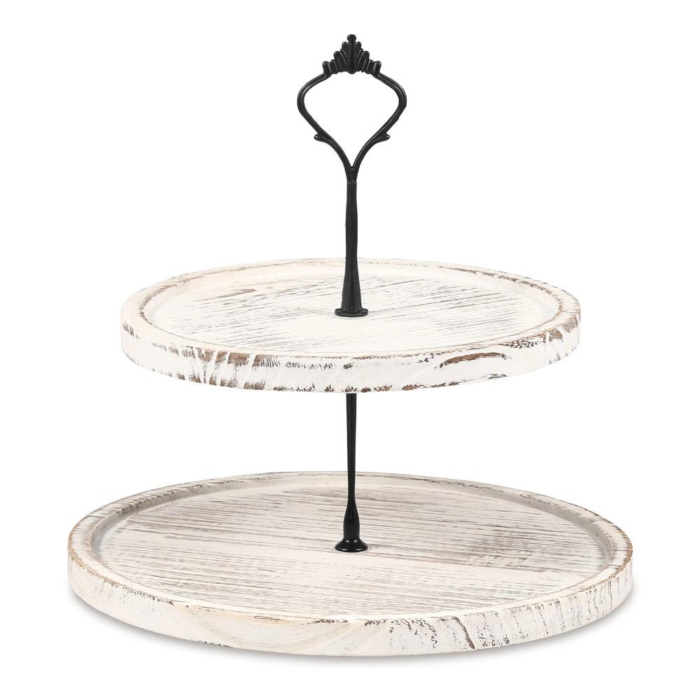 Decorative Wooden Cupcake Stand 2/3-Layer Cake Serving Tray Cupcake Holder Shelf  Dried Fruit