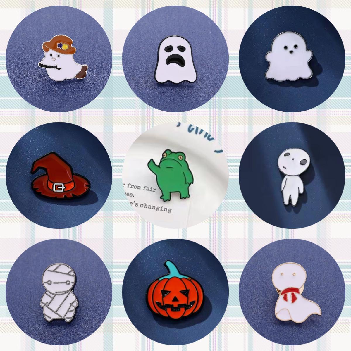 

9 шт./набор Причудливая эмалевая брошь-пинка в виде лягушки - Яркий жест, значок животного для джинсового лацкана сумки, Идеальный подарок искусственной бижутерии для друзей 9Pcs/set