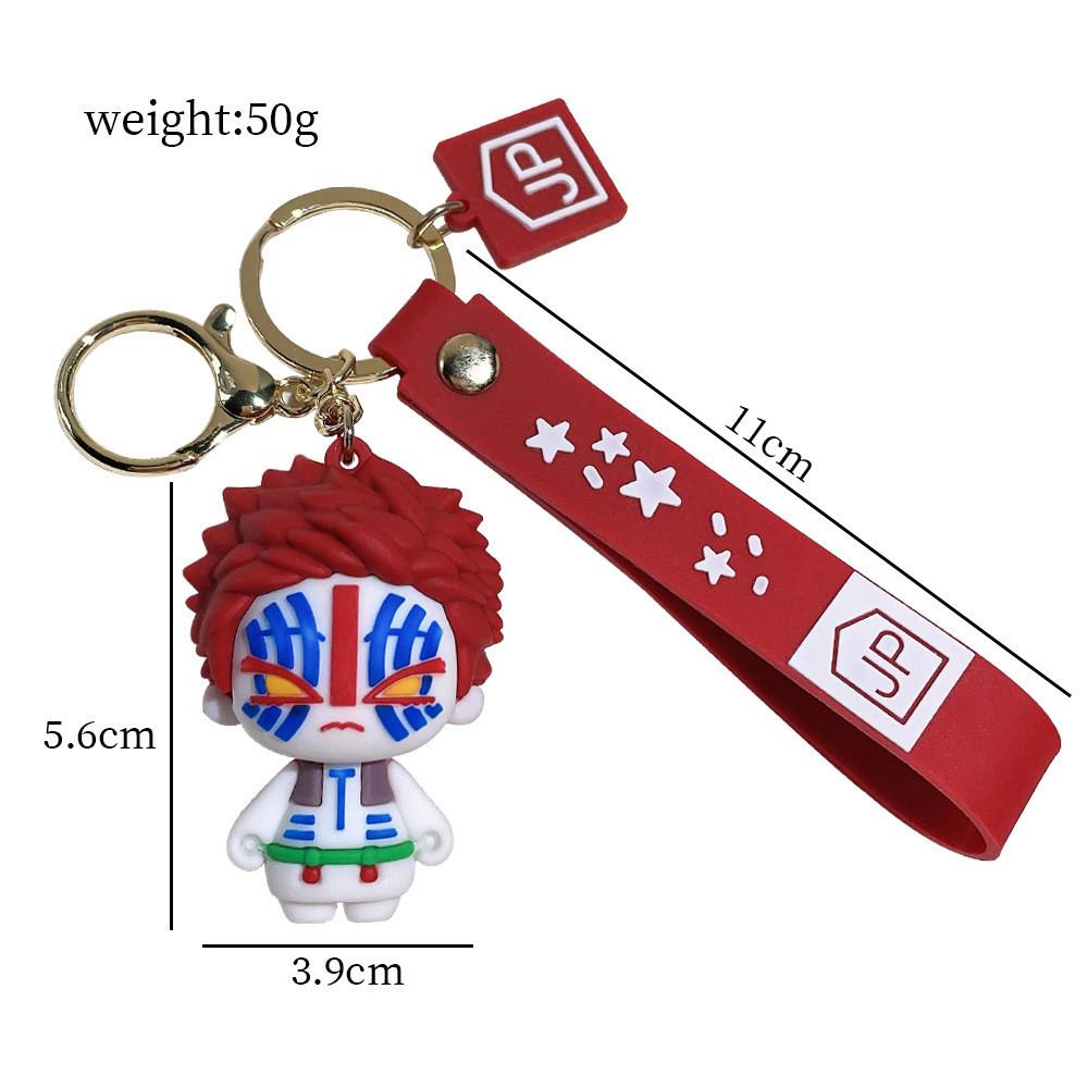 Adorable Demon Slayer Keychain Cute And Playful Plastic Figure For Car Decoration
