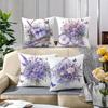 Lavendel & Rosor Blommig Dekorativ Kuddfodral Dekorativt Kuddfodral Kuddfodral För Hem Soffa Soffa Vardagsrum Sovrum Säng