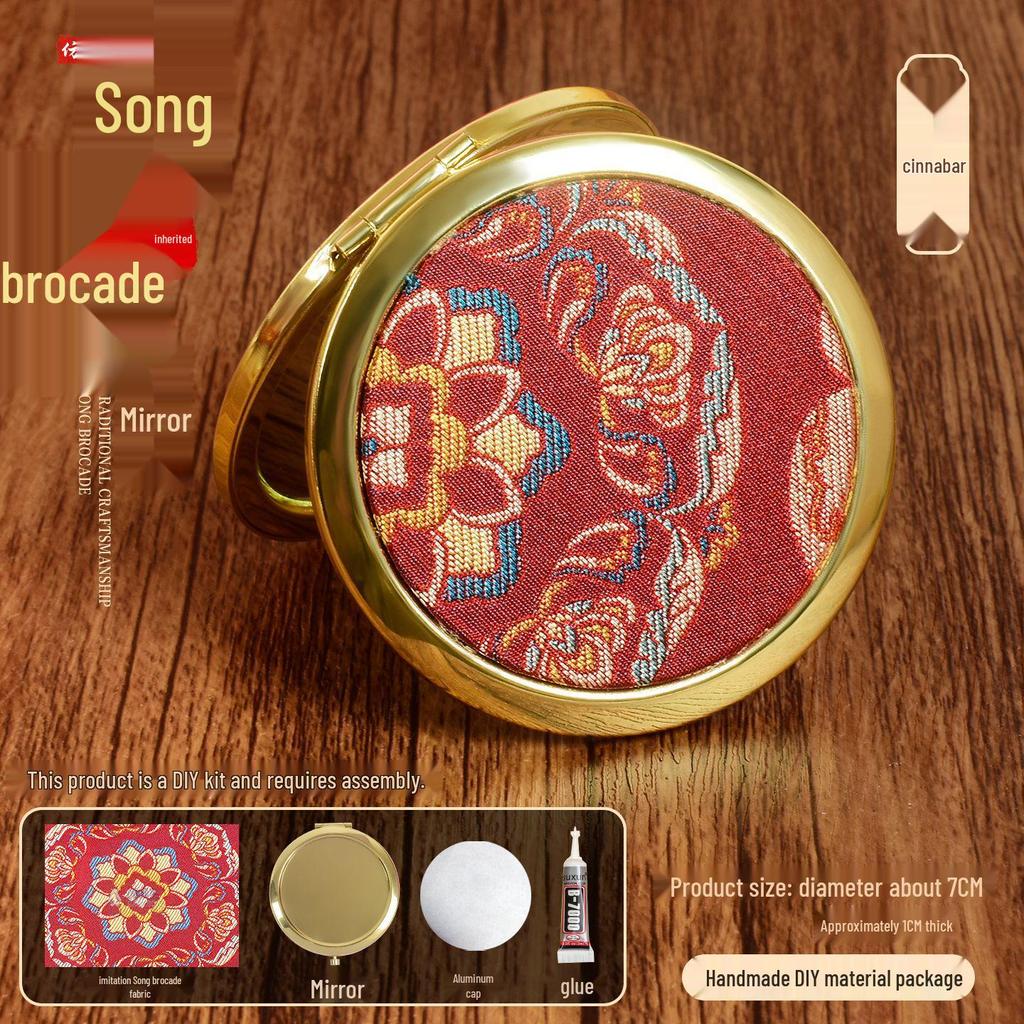 Muttertag DIY Brokat Spiegel Set: Geschenk im chinesischen Stil für Veranstaltungen am 8. März und Teambuilding-Aktivitäten.