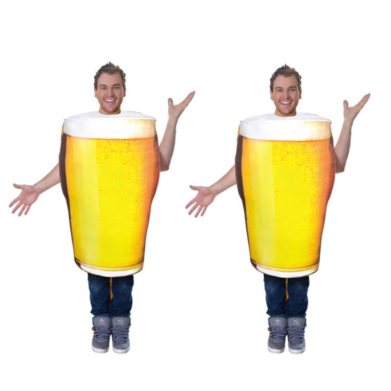 Herren Oktoberfest Bierkrug Halloween Kostüm Erwachsenen Party Outfit