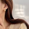 Glossy Adzuki Bean Stud Earrings Temperament Round Earrings Geometric Simple Design Earrings