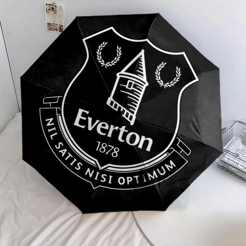Vzor fotbalového klubu Everton, automatický skládací deštník, přenosný a skládací design, 8 drátů, vánoční nebo narozeninový dárek.