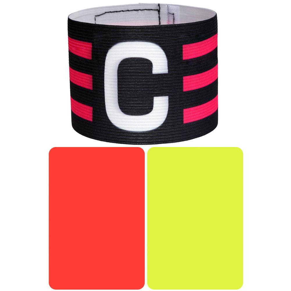 Soccer Captain Armband with Referee Cards Football Elastic Captain Armband Soccer Elastic Captain Arm Band Sports Accessories
