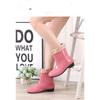 Women's Fashion Anti Slip Waterproof Cotton Midsole Rain Shoes Rubber Shoes