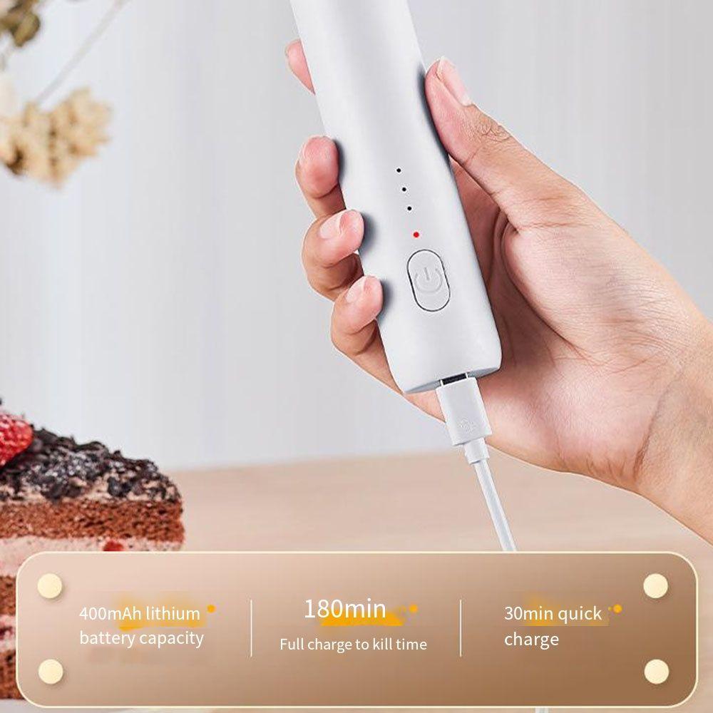 Handheld Whisk Egg Beater Wireless Mini Coffee Blender Portable Drink Mixer Foamer  Egg
