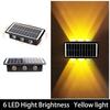 6LED Solar Wall Light Outdoor Garden Decoration Wall Lamp High Brightness Up And Down Luminous Lighting Outdoor Solar LED Lamp