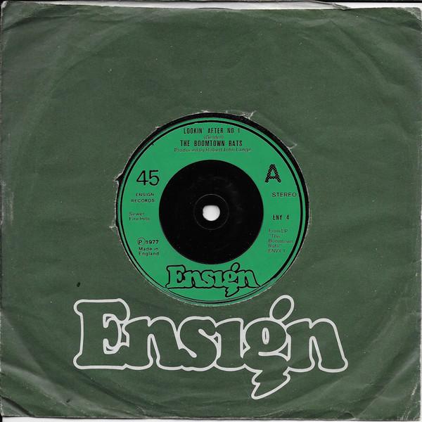 

7inch Record BOOMTOWN RATS Lookin After No. 1 ENY4 Ensign 1977 UK Rock Used