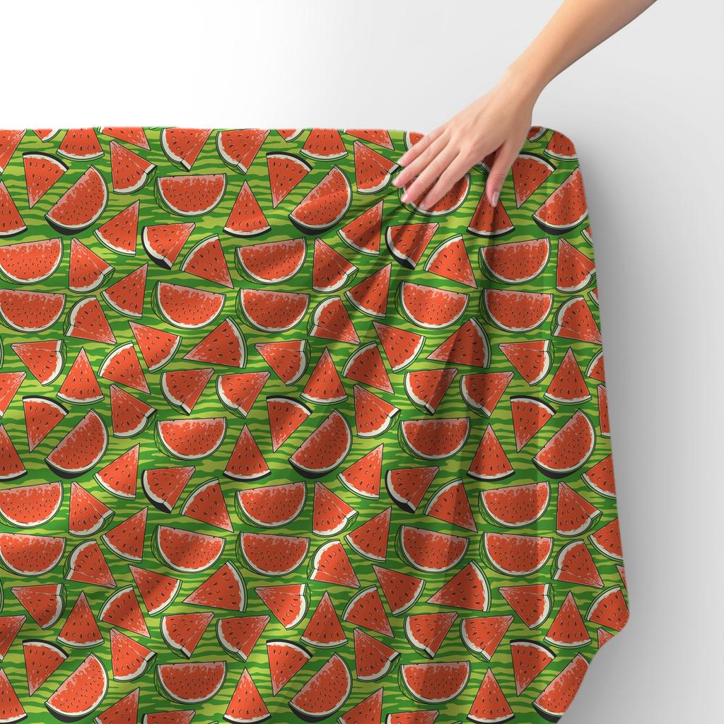 Royal Samt Stoff Polyester Zum Nähen - Motiv Wassermelone
