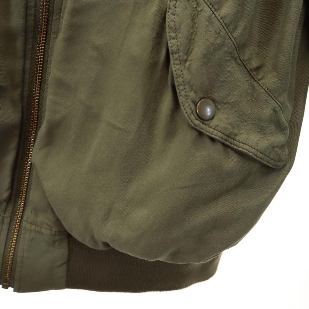 HYSTERIC GLAMOUR Made In Japan Rayon Blend MA-1 Flight Jacket Free Khaki Women Used