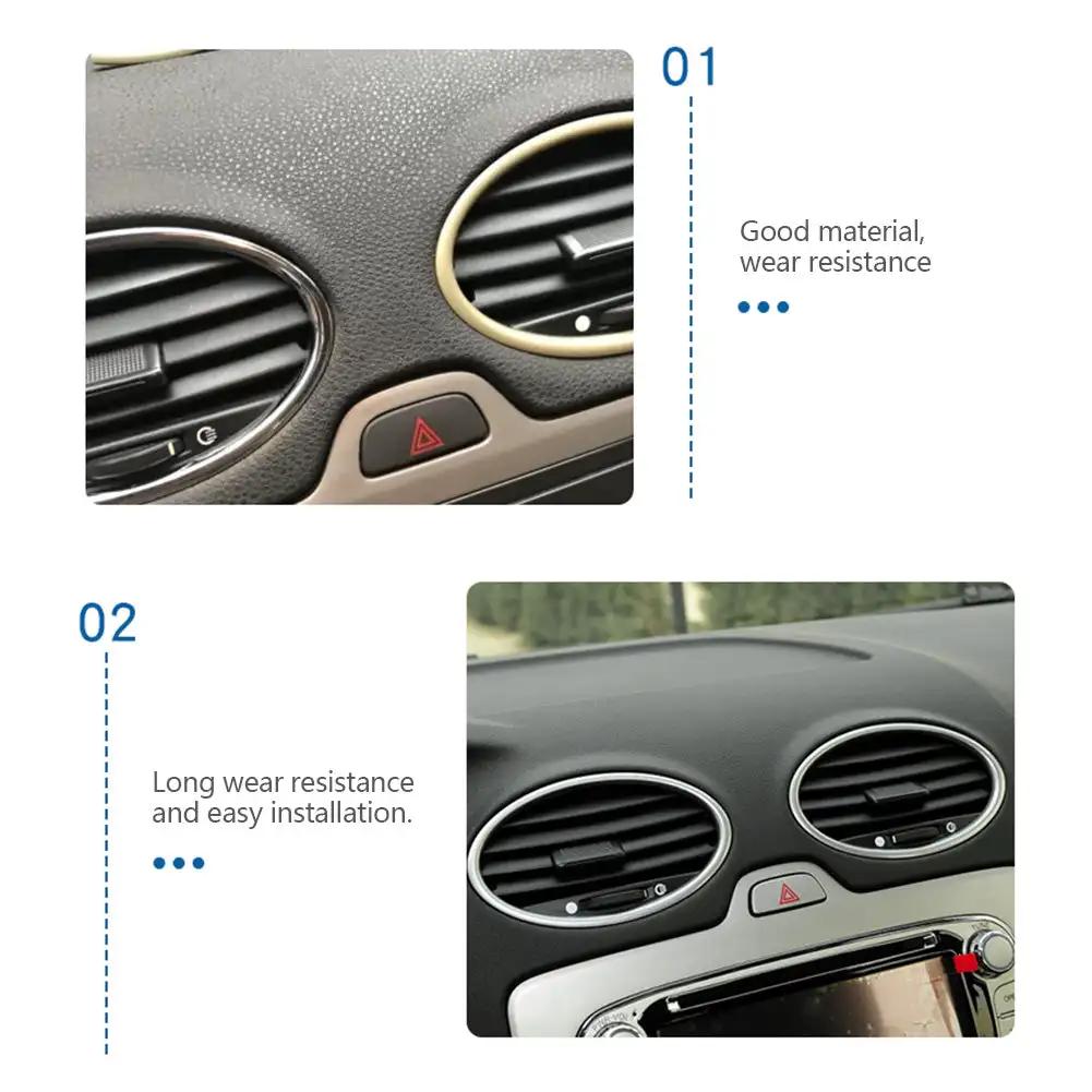 1PC/4Pcs Car Air Conditioning Trim Outlet Decoration Circle Ring Sticker For Ford Focus 2 MK2 2005-2013 Auto Accessories