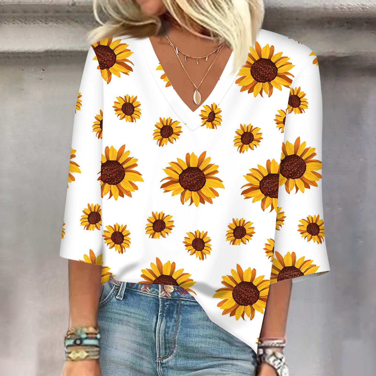 

Женский модный свободный топ с квадратным вырезом, короткими рукавами и топом с цветочным принтом XXXL белый