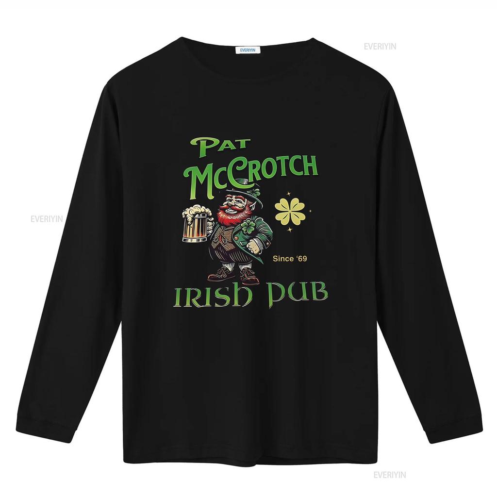 Pat Mccrotch Irish Pub St Patricks Day Dirty Adult Drink T Shirt S 4xl Vintage Washed Stylish Designer Clothes Unisex Versatile