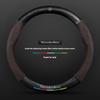 NGH2  C200 E200 New For Mercedes Benz Car Suede Carbon fiber Anti-slip Steering Wheel Cover For Mercedes-Benz A B C E V R-Class C43 CL
