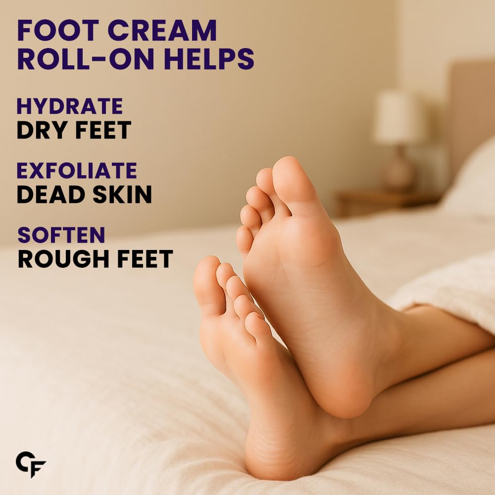 Carbamide Forte 20% Urea Foot Cream Roll-On 50ml For Cracked Heels Moisturising & Repairing Pack of 2
