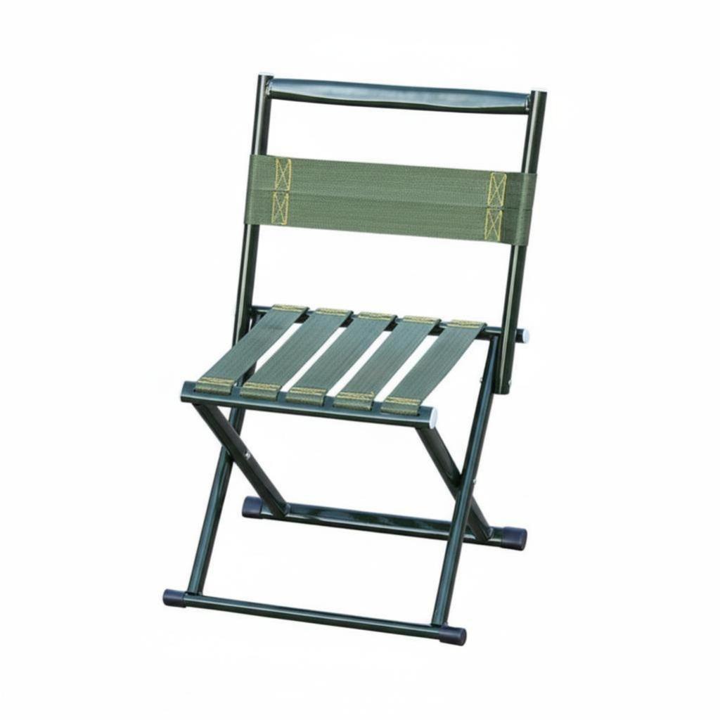 Foldable Stool With Spinerest Foldable Design Foldable Chair With Spinerest Space-Saving Long-Lasting For Fishing