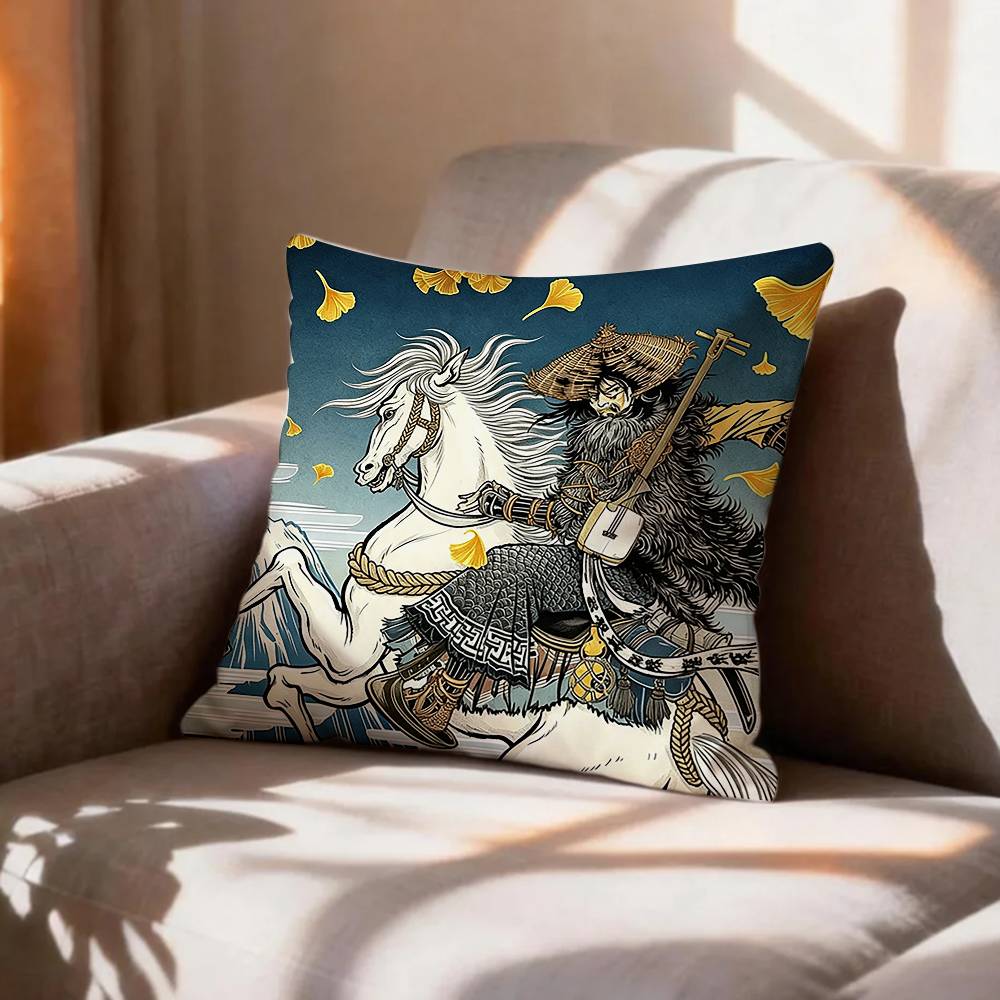 Game Character AAtsu Ghost Of Yotei Pillow Case Pattern Printed Pillowcase For Living Room Sofa Cushion Cover