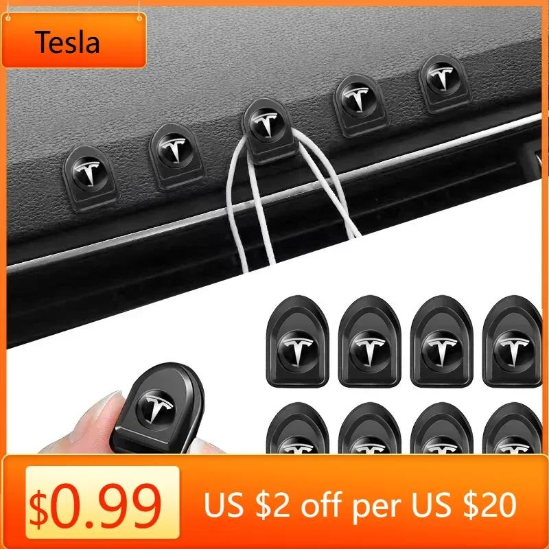 Car Sticker Tesla 4Pcs/Lot Self Adhesive Car Mini Hook For Teslas Model 3 Model S X Y Style Roadster Invader Coil Mod WYE K80 Ca