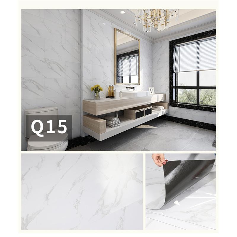 10/20PCS 3D PVC 60*30CM Imitation Marble Self-adhesive Wall Stickers Floor Sticker Waterproof Bathroom Kitchen Home Decor