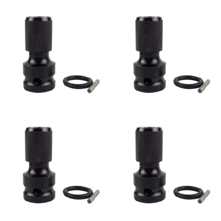 

4Pcs Hexagonal Converter Adapter Socket Adapter 1/2inch Square Drive to 1/4inch For Electric Wrench Accessories 1