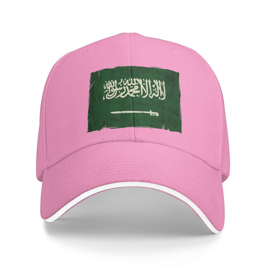Vintage Saudi-Arabien Flagge Lässige Baseballkappe Jagd Camping Trucker-Hut Sommer Sonnenschutz Baseballkappen