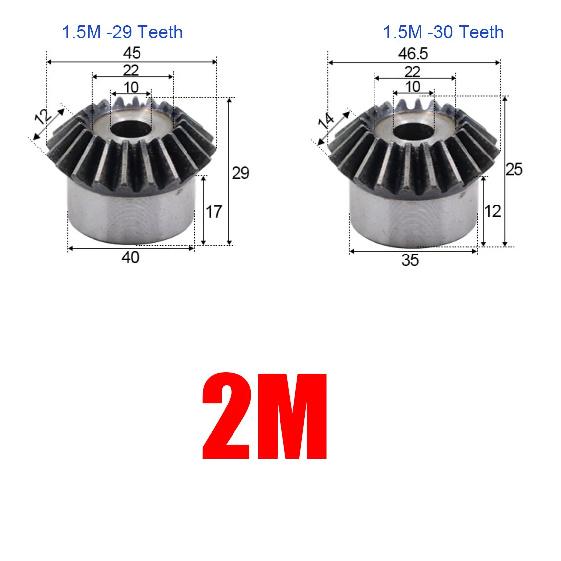 1 PIEZA Engranaje Cónico 1M~5M 1:1 15T 16T 17T 18T 19T 20T~30T Engranaje Ángulo de Presión 90 Grados Engranajes de Acero Dientes Rectos Acero al Carbono 45# Agujero Rugoso