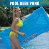 Pool Pong Table Game Floating Pingpong Raft Toy Beer Inflatable Pool Game Table Floating Raft Lounge For Women Men Outdoor