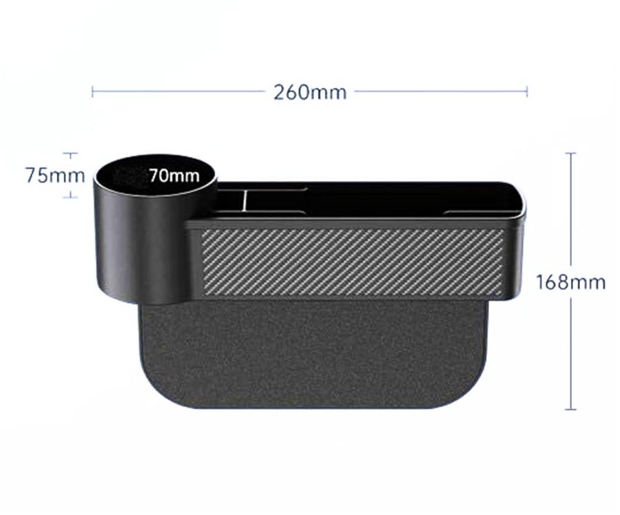 

Seat storage box-large space carbon fiber black (universal)
