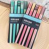 5 Pairs Reusable Plastic Chopsticks BPA-Free Dishwasher-Safe Non-Slip Fiberglass Chopsticks Chinese Japanese Chopstick Gift Set