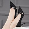 Fashion Women's Slim Heel Shoes Spring New Fashion Pointy Shallow Mouth Anti-slip Wear-resistant High Heels