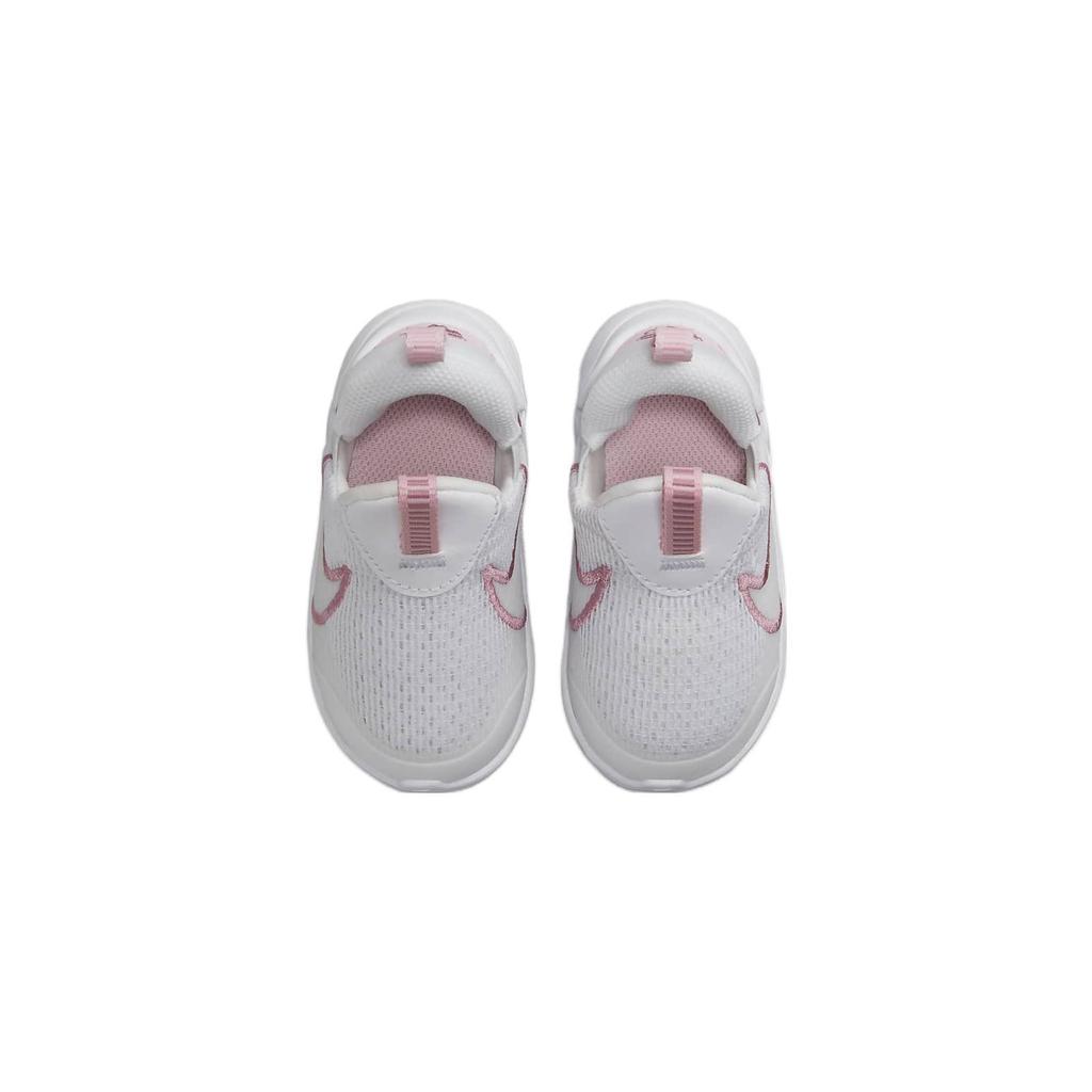Nike Flex Plus 2 TD Slip Resistant Anti Kick Low top Toddler Shoes White Pink Infant And Toddler DV8998-100