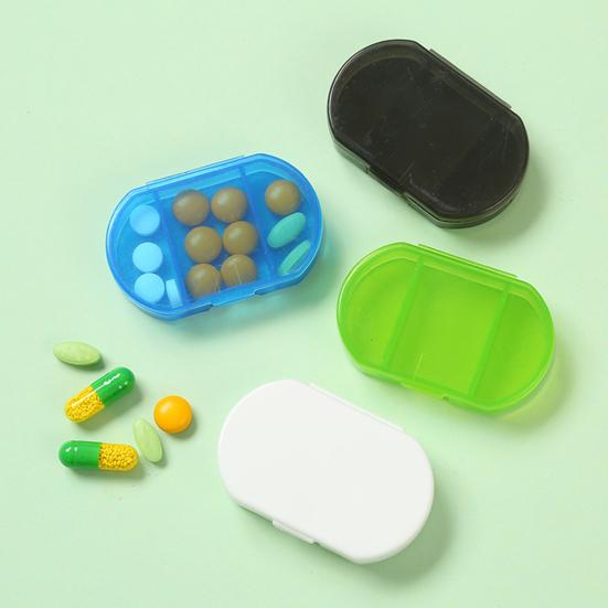 2 Stück Pillendose Lichtgeschützt Fächergeteilt Transparent Staubdicht Tragbar Handgepäck Pillenspender Box Haushaltswaren