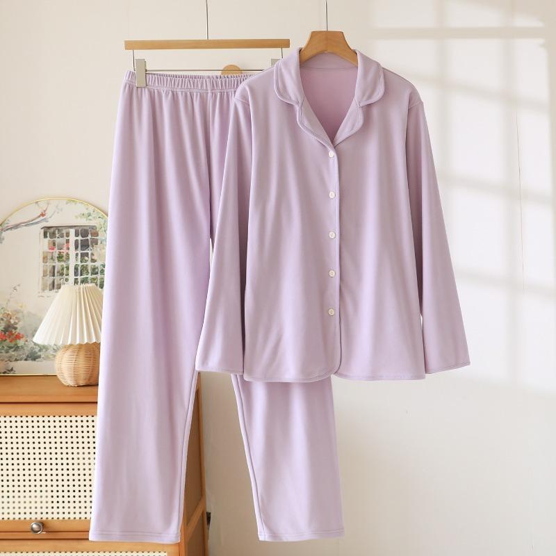 2026 New Autumn/Winter Couple German Velvet Pajama Set for Women Warm Thick Loose Long Sleeve Home Clothes Two Piece Set