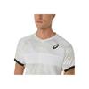 Asics Match Graphic Short Sleeve V-Neck Top Men Tops Gray 2041A245-100