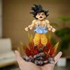 19CM Anime Dragon Ball Son Goku Figure Red Eye Model Doll Dragon Ball Toy Action Figure PVC Sitting Position Earth Dragon Ball