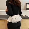 IELGY Fashion Simple Solid Color Chain Messenger Bag Korean Version All-Match Texture Small Square Bag