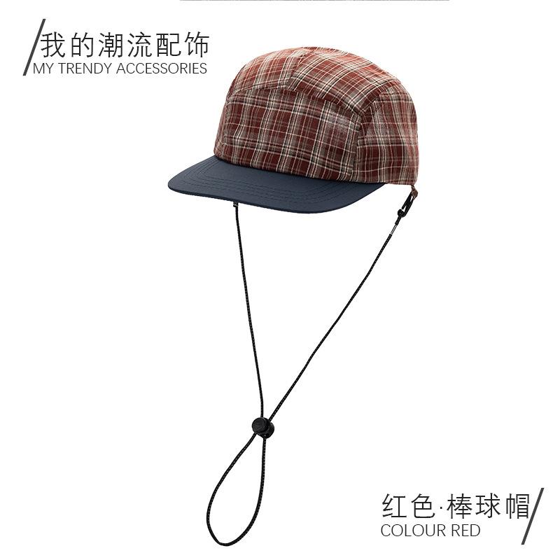 

Grid Baseball Cap Soft Top Light and Breathable Versatile Spring and Summer Baseball Cap Hiking Camping Outdoor Hiking Cap Adjustable