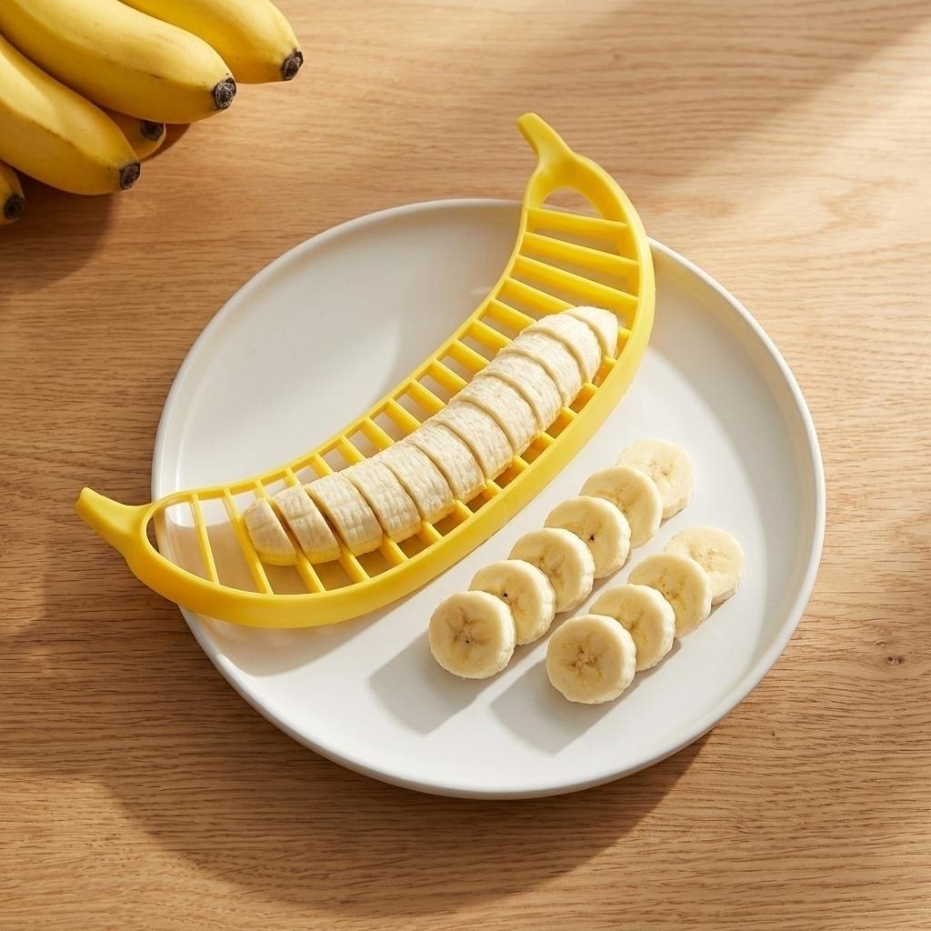 Practical Bana Cutter Fruit Chopper Kitchen Gadgets Tools One Size