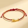 Hand Woven 999 Silver Little Goldfish Ethnic Style Unisex Rope Bracelet