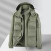Kapuzen-Wander-Radjacke Herren Herbst Outdoor Bomberjacken Windbreaker Lässige Cargojacken Herren Mäntel
