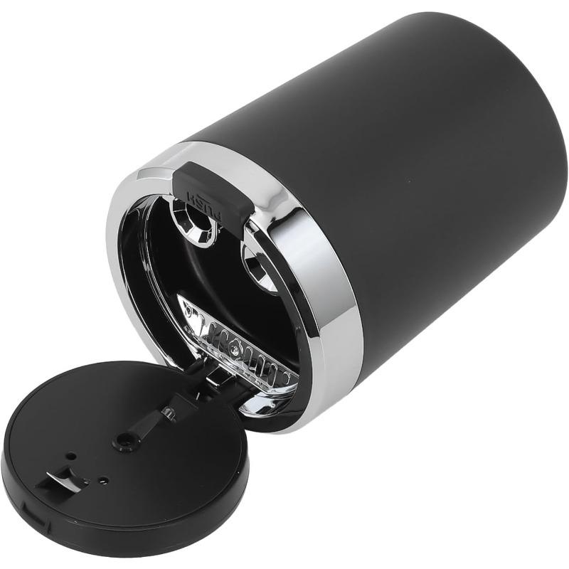 Automotive Ashtray with Light, One-Click Lid – Practical and Stylish Car Accessory for Home and Vehicle Use Convenient