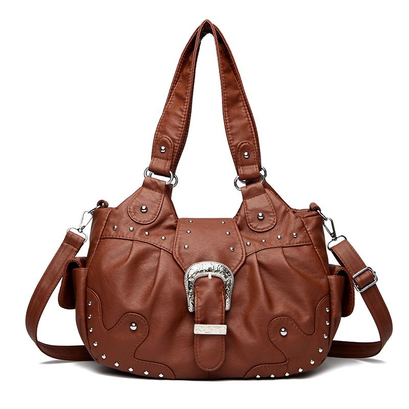 

2026 Women s European & American Fashion Shoulder Bag - Casual Crossbody Tote with Large Capacity світло-коричневого кольору