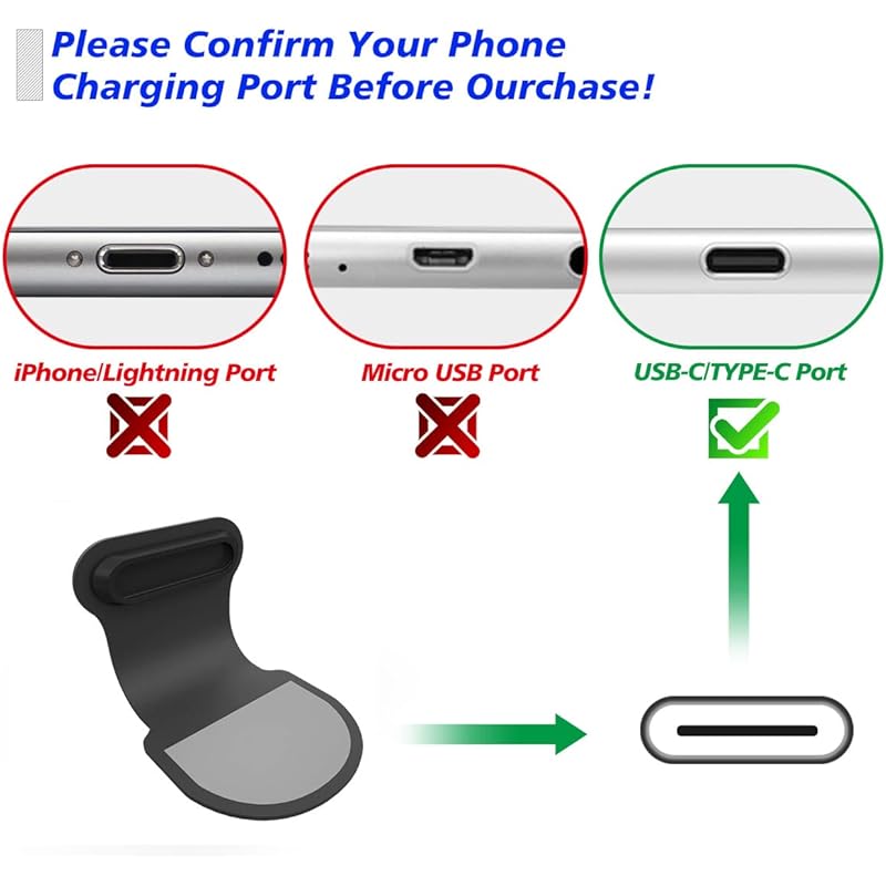 2Pcs Anti-Lost Anti Dust Plug Compatible With Phone,Usb C/Type C,Anti Dust Proof Plug For Samsung Galaxy S22,S21 S21+,20 0 белый