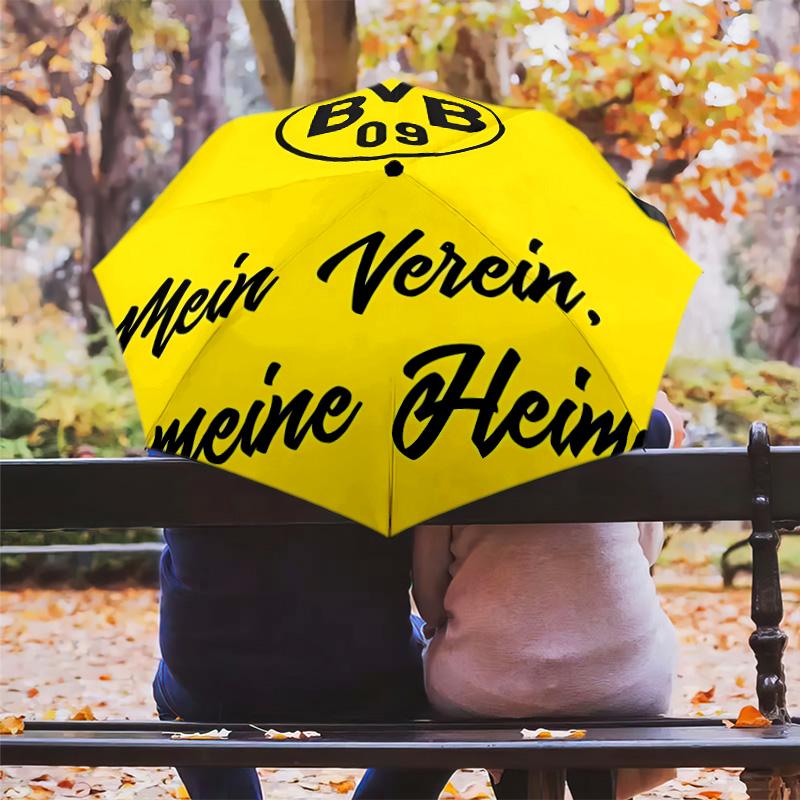 1 PC Automatic Folding Umbrella - Bvb Pattern Portable Foldable Design With 8 Ribs Christmas Birthday Gifts