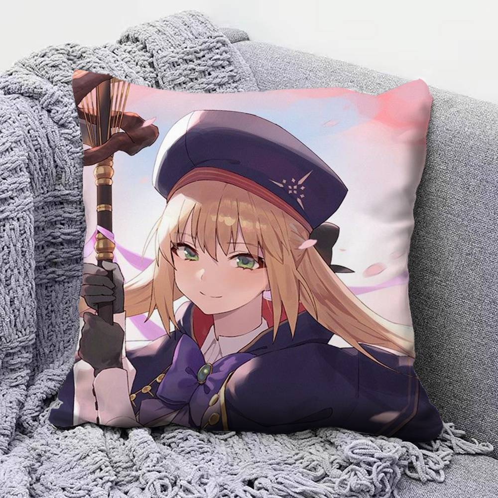 Arthuria Caster Fate Grand Order Game Pillow Covers Home Sofa Cushion Covers and Aecorative Custom